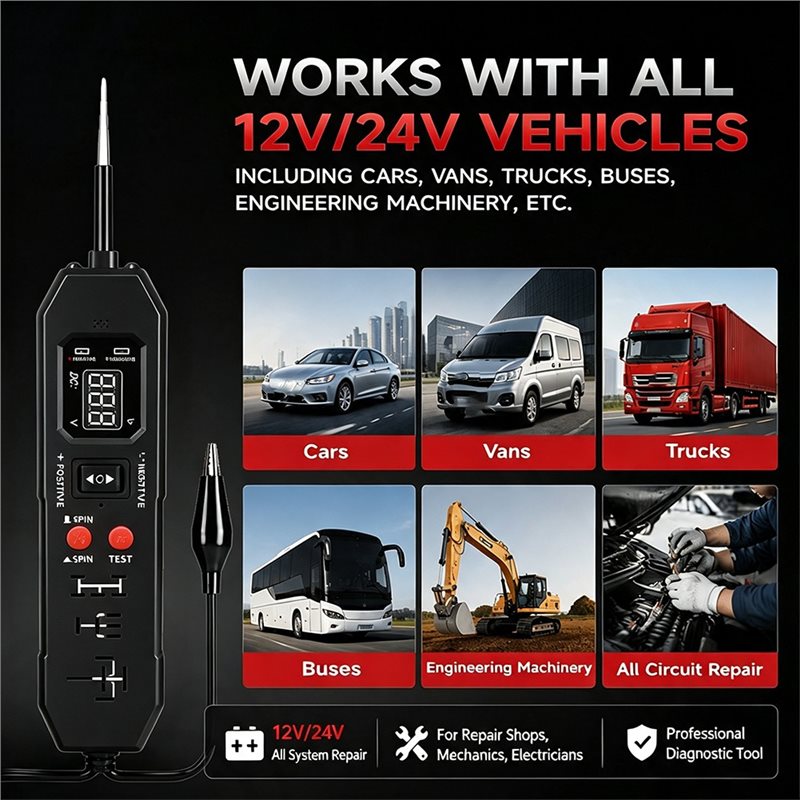 Araç Elektrik Arıza Devreleri  - Power Supply Tester incelemesi ve fiyatı