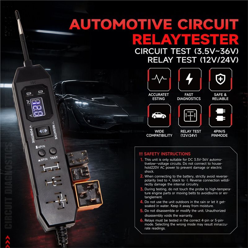 YENİ-Otomotiv Röle Test Cihazı - Power Supply Tester incelemesi ve fiyatı
